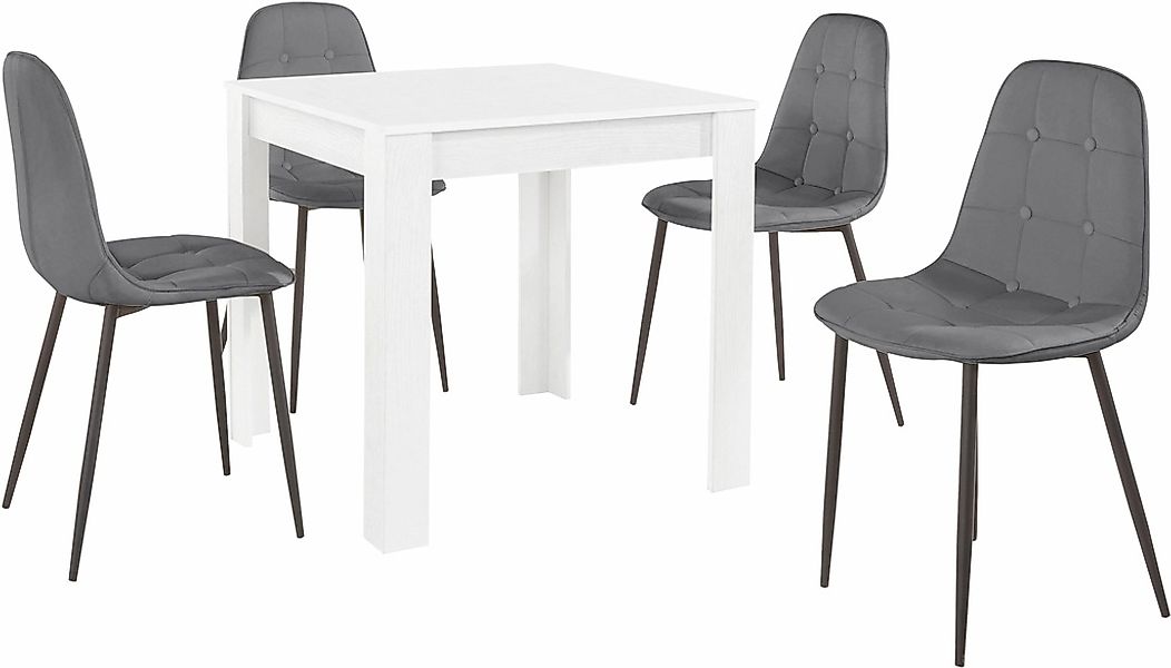 INOSIGN Essgruppe, (Set, 5 tlg.), mit Esstisch 80 cm breit günstig online kaufen