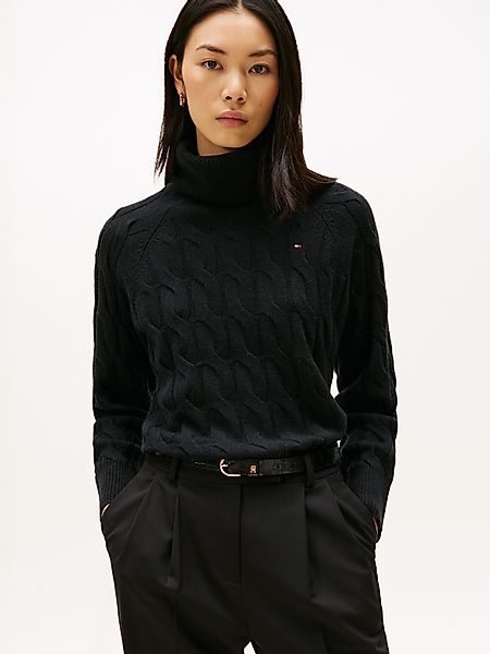 Tommy Hilfiger Rollkragenpullover SOFT WOOL CABLE günstig online kaufen