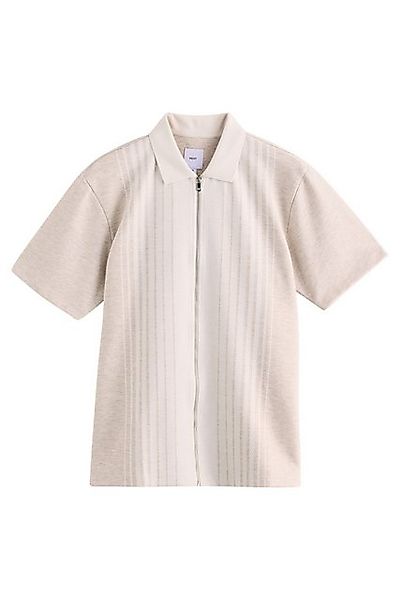 Next Kurzarmhemd Texturiertes Jersey-Hemd mit Streifen (1-tlg) günstig online kaufen