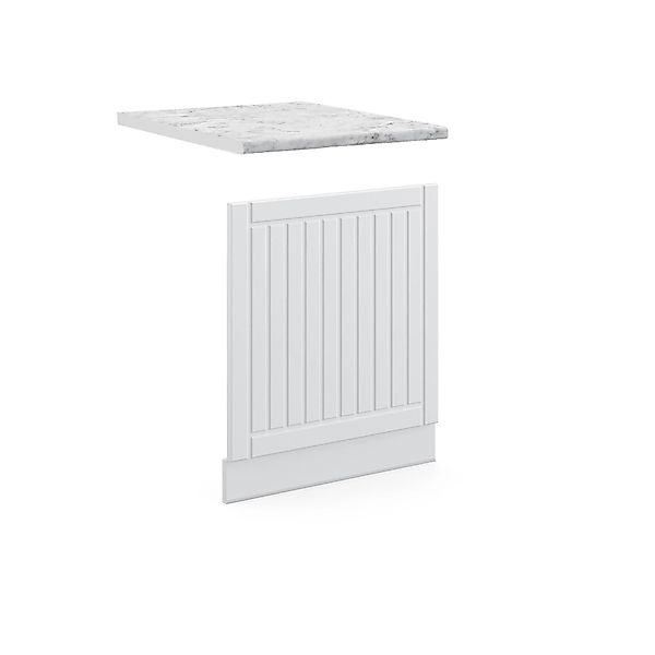 Vicco Frontblende Fame-Line Geschirrspüler Fronttür Weiß Landhaus/Weiß 60 c günstig online kaufen