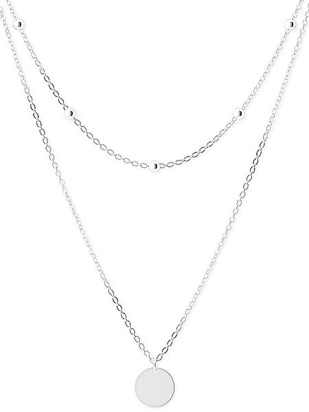 THIORA Ketten-Set Halskette „Palma Disc“, Doppelreihig, Layering, Edelstahl günstig online kaufen