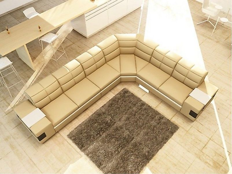 JVmoebel Ecksofa Ledersofa Designersofa Couch Polster Sofa Eckgarnitur mit günstig online kaufen
