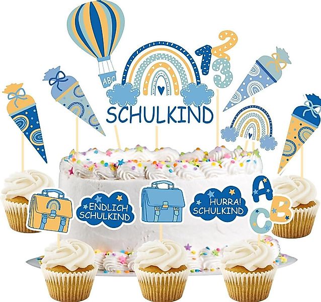 LuxusKollektion Dekohänger Tortendeko Einschulung Junge Schulanfang günstig online kaufen