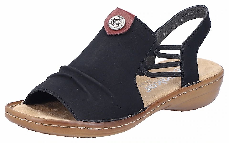Rieker Sandale, Sommerschuh, Sandalette, Keilabsatz, mit Gummizug für perfe günstig online kaufen