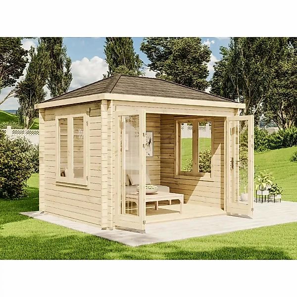 Carlsson Gartenhaus Summertime-40 Walmdach Imprägniert 302 cm x 287 cm günstig online kaufen