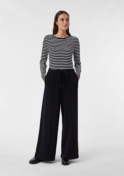 comma Chinos Hose Jogpants mit Wide Leg und Elastikbund günstig online kaufen