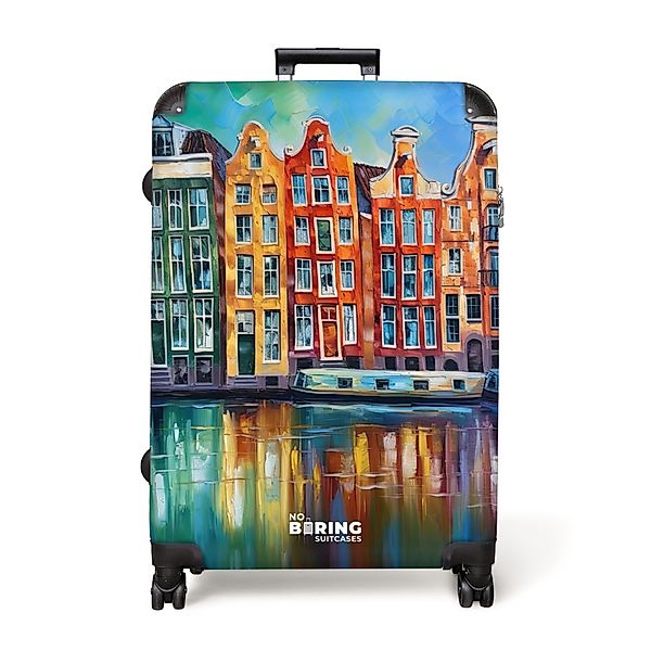 NoBoringSuitcases.com© Hartschalen-Trolley Amsterdam - Ölgemälde - günstig online kaufen