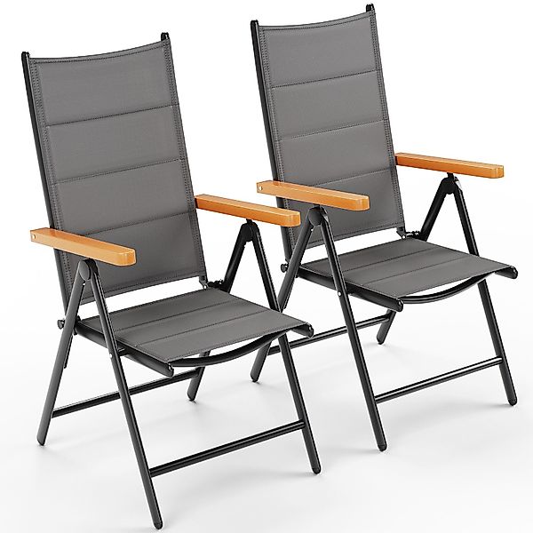 TLGREEN Gartenstuhl Hochlehner Klappbar,2er Set Aluminium günstig online kaufen