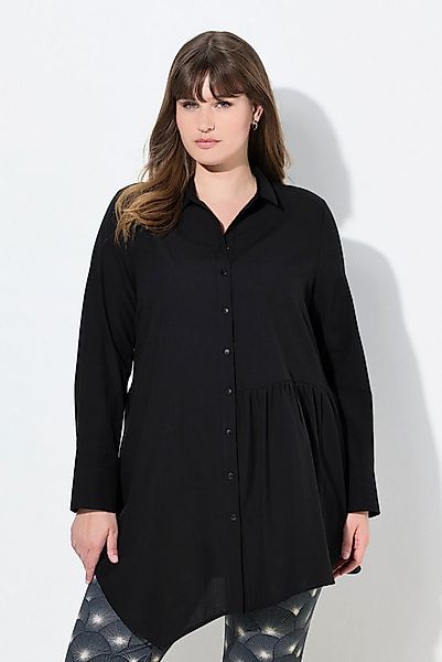 Ulla Popken Longbluse Longbluse Zipfelsaum Stehkragen Langarm günstig online kaufen