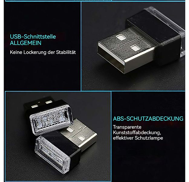 Hikity LED Nachtlicht USB-Ambientebeleuchtung für Autos LED-Stimmungsbeleuc günstig online kaufen
