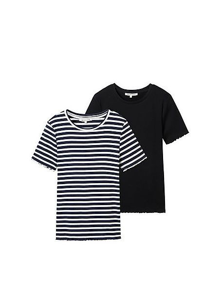 TOM TAILOR Denim T-Shirt (2-tlg) Plain/ohne Details günstig online kaufen