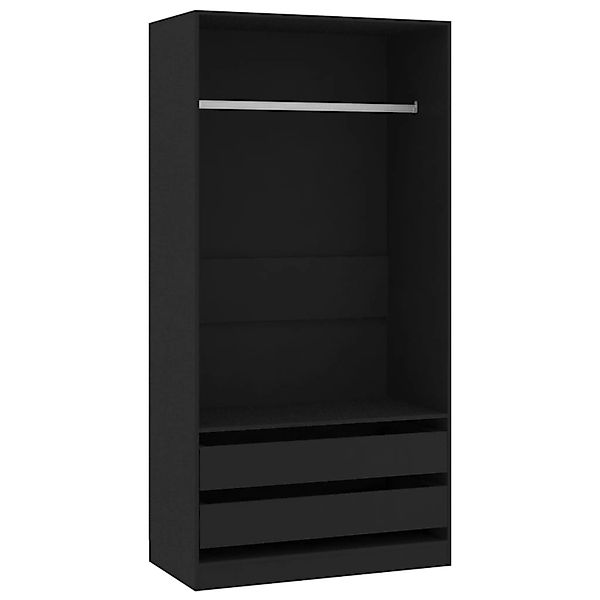 Kleiderschrank Schwarz 100×50×200 Cm Spanplatte günstig online kaufen