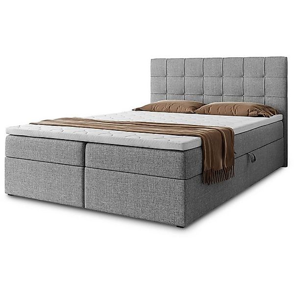 Beautysofa Boxspringbett mit Bettkasten Topiq II, Doppelbett mit Federkernm günstig online kaufen