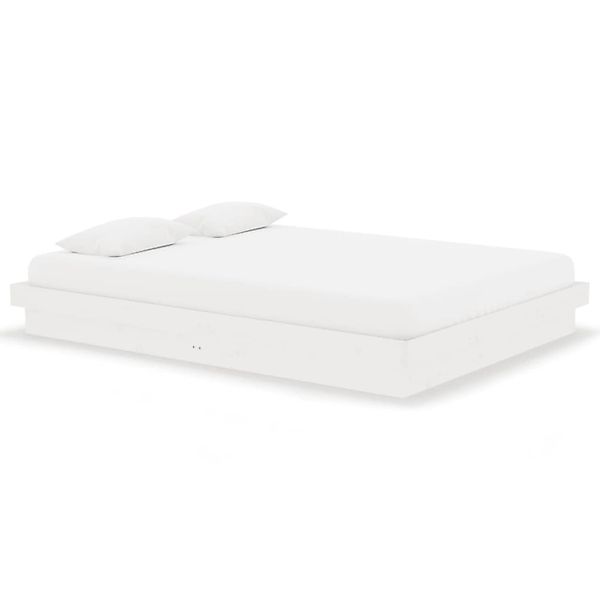 vidaXL Massivholzbett Weiß 140x190 cm1279542 günstig online kaufen