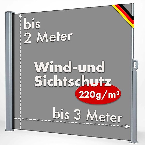 Karat Seitenmarkise für Balkon und Terrasse, günstig online kaufen
