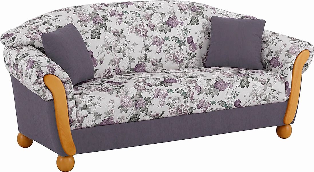 Home affaire 3-Sitzer "Milano, bequemes Sofa mit geschwungenen Armlehnen, L günstig online kaufen