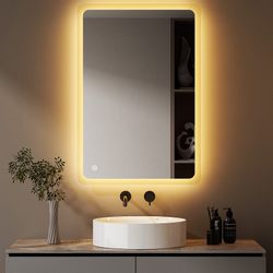 WDWRITTI Badspiegel Badezimmerspiegel mit Beleuchtung Wandspiegel günstig online kaufen