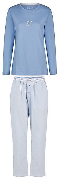 By Louise Schlafanzug Damen Pyjama lang (2 tlg) Baumwolle günstig online kaufen