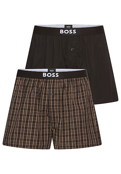 BOSS Pyjamashorts "2P Boxer Shorts EW" mit Logobund günstig online kaufen