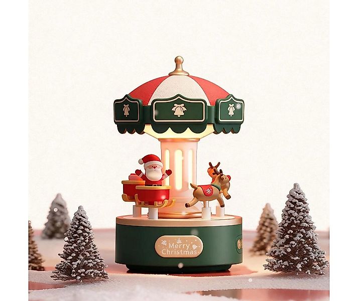 VIVIHEYDAY Spieluhr Karussell Vintage Spieluhr Musikbox mit bunter Beleucht günstig online kaufen