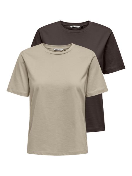 ONLY Kurzarmshirt "ONLONLY – Doppelpack T-Shirts für Alltag und Freizeit" P günstig online kaufen