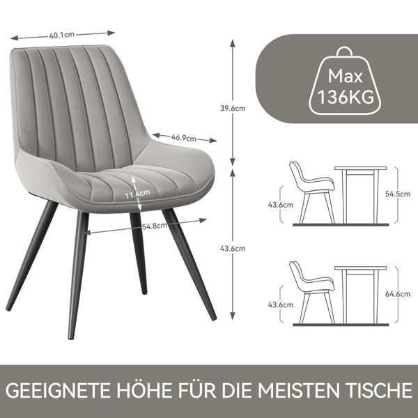 HawthyHome Esszimmerstuhl bequeme Polsterstühle Küchenstuhl (2 günstig online kaufen