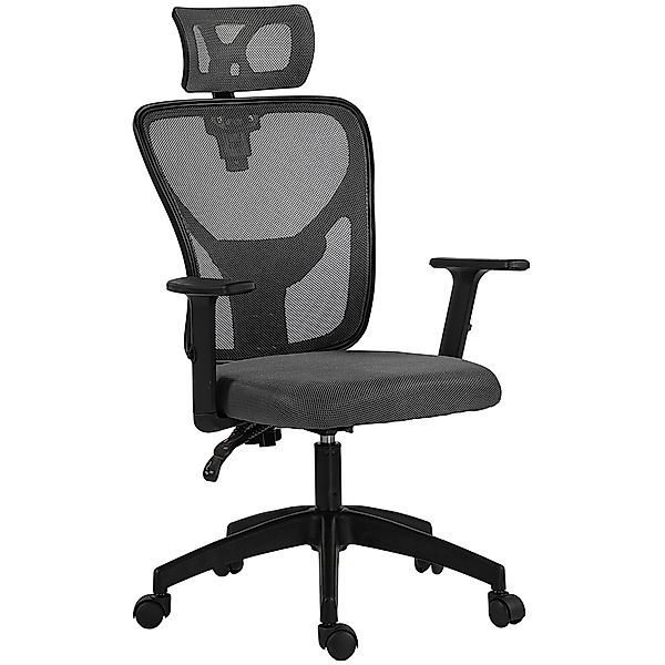Vinsetto Ergonomischer Bürostuhl mit verstellbarer Kopfstütze, höhenverstel günstig online kaufen