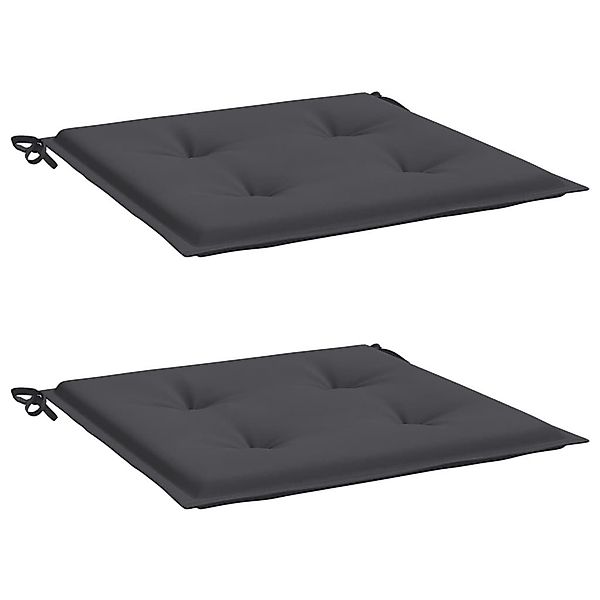 vidaXL Sitzauflage Gartenstuhl-Kissen 2 Stk. Anthrazit günstig online kaufen