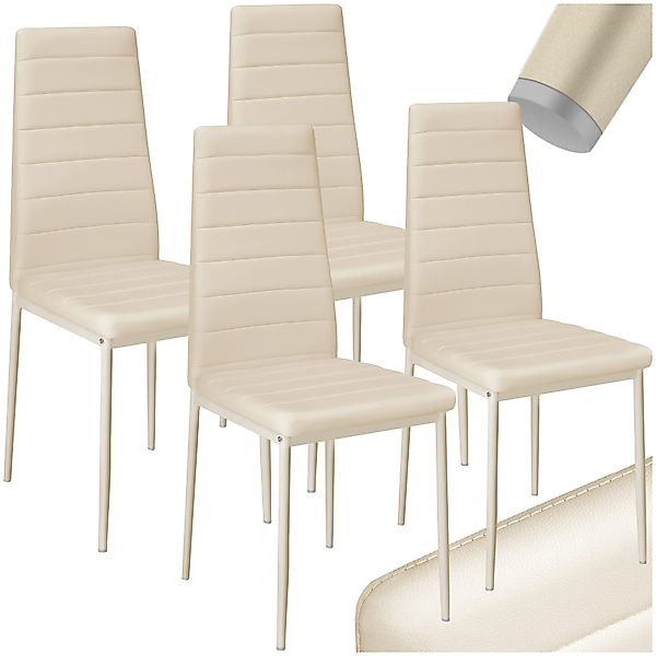 tectake Esszimmerstuhl Küchenstühle Kunstleder (Set., 4 günstig online kaufen