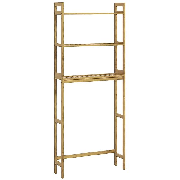 Kleankin Toilettenregal Bambus Naturholz 68L x 20B x 165H cm günstig online kaufen