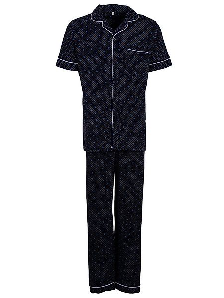 Henry Terre Schlafanzug Pyjama Set Kurzarm - Punkte & Zweige günstig online kaufen