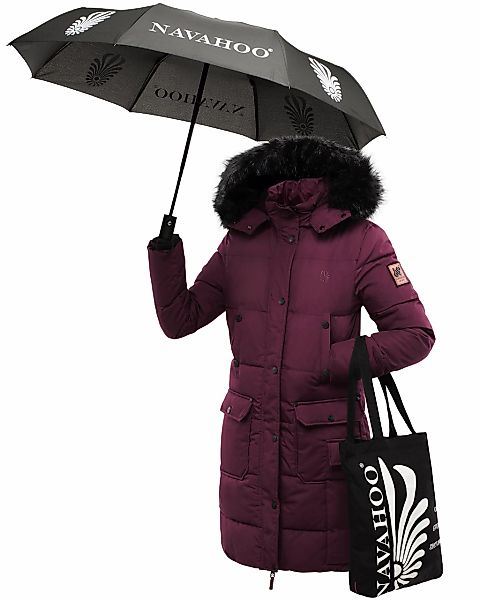 Navahoo Wintermantel "Cosimaa", Warmer Damen Parka inkl. Einkaufstasche und günstig online kaufen