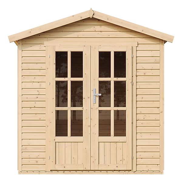 Timbela Gartenhaus Holz M351FB+H351FBGREY 4,08 m² Dachziegel Grau mit Boden günstig online kaufen