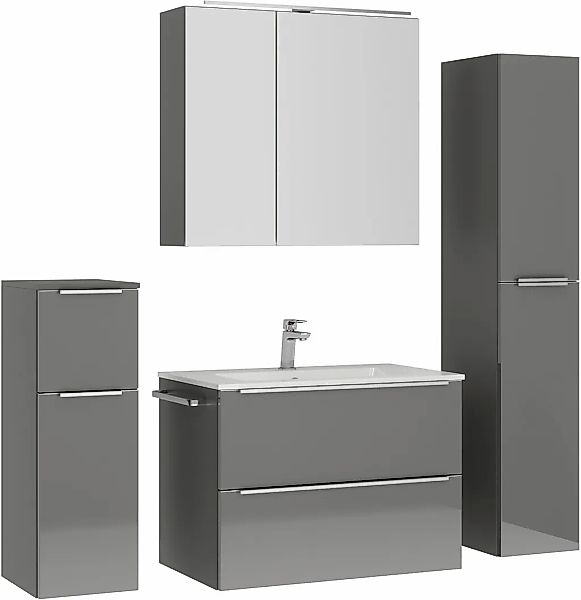 nobilia Badmöbel-Set "Levere" vormontiert, mit Soft-Close, 4 Stk. tlg. günstig online kaufen