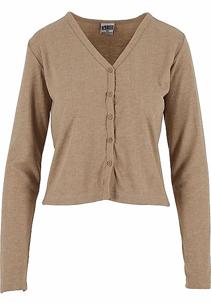 URBAN CLASSICS Strickjacke "Urban Classics Ladies Rib Cardigan" 1 Stk. günstig online kaufen