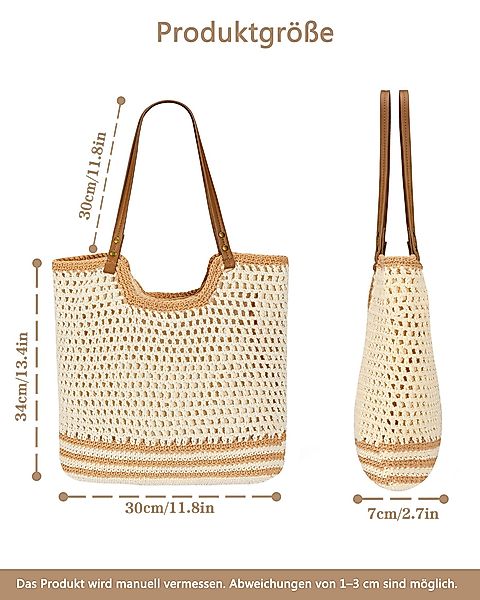 Coonoor Strandtasche Strohtaschen für Damen, Gewebte günstig online kaufen