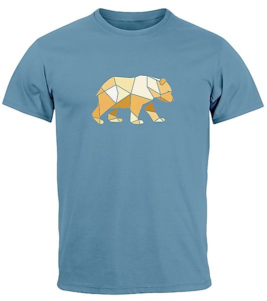Neverless Print-Shirt Herren T-Shirt Bär Aufdruck günstig online kaufen