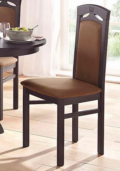 Home affaire Esszimmerstuhl »Anthony«, (Set), 2 St., Microfaser, Holzstuhl günstig online kaufen