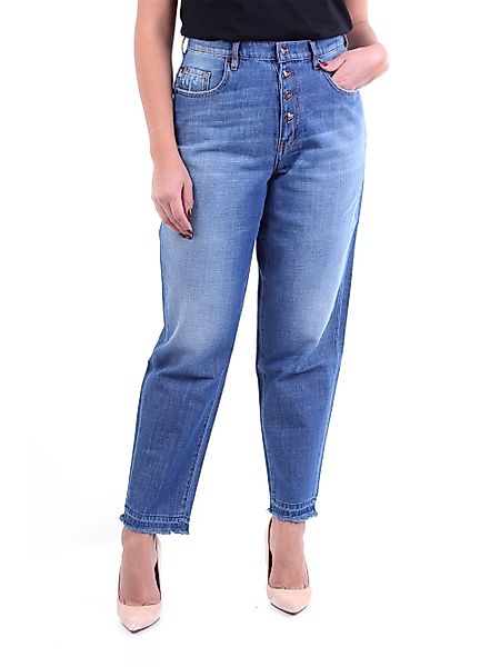 LOVE MOSCHINO verkürzte Damen Blue Jeans günstig online kaufen