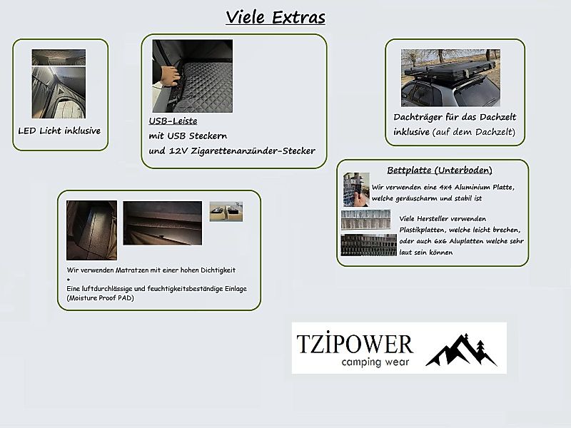 TZIpower Dachzelt Z-Fold Dachzelt Hardcase Aluminium günstig online kaufen