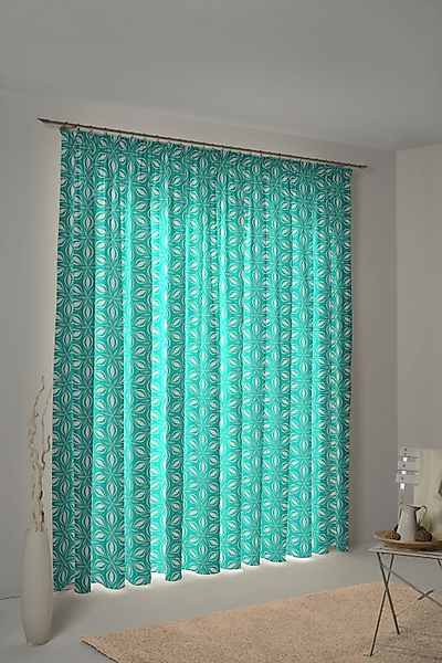 Adam Vorhang "Retro Floret" Kräuselband 1 Stk. tlg. aus 100% Bio-Baumwolle günstig online kaufen