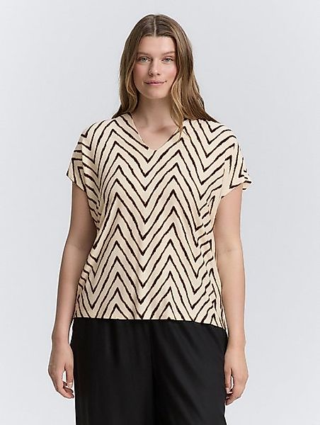 TOM TAILOR PLUS T-Shirt Plus Size - T-Shirt mit V-Ausschnitt günstig online kaufen
