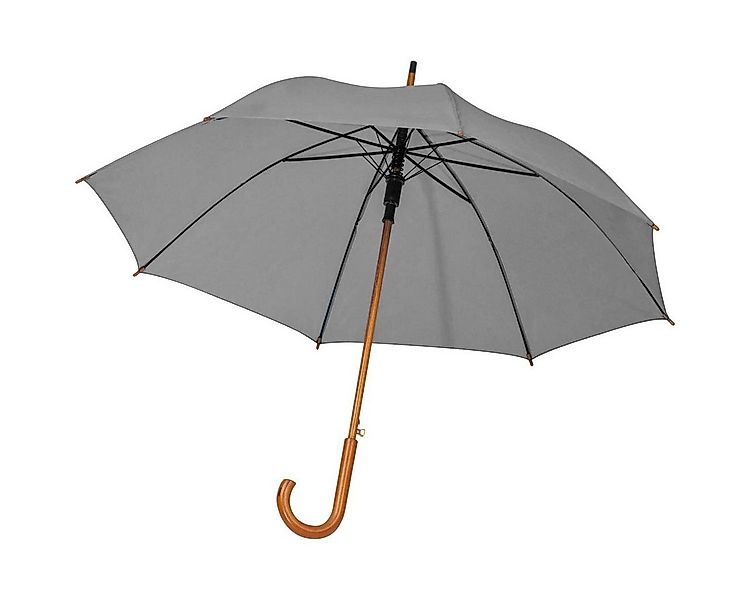 Easy Gifts Stockregenschirm Automatik-Regenschirm mit Holzgriff / Farbe: si günstig online kaufen