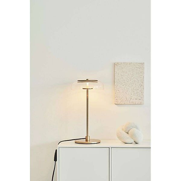 Nuura LED-Tischleuchte Blossi, Höhe 43 cm, goldfarben/klar günstig online kaufen