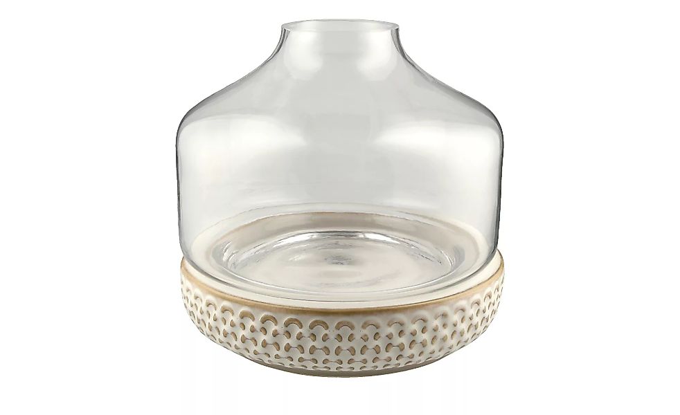 Vase mit Steinboden ¦ transparent/klar ¦ Glas , Steingut, Steingut, Glas  ¦ günstig online kaufen