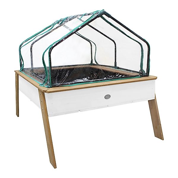 Axi Hochbeet mit Gewächshaus Linda Braun Weiß 110 cm x 93,5 cm x 99,8 cm günstig online kaufen