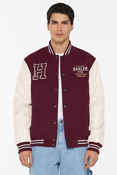 Harlem Soul Collegejacke ohne Kapuze mit Stickerei günstig online kaufen