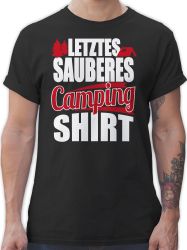Shirtracer T-Shirt Letztes sauberes Camping Shirt günstig online kaufen