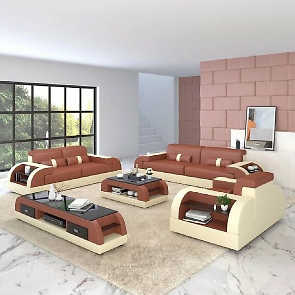 JVmoebel Sofa Sofagarnitur 3+1 Sitzer Stoff Design Couch Polster Sofas, Mad günstig online kaufen