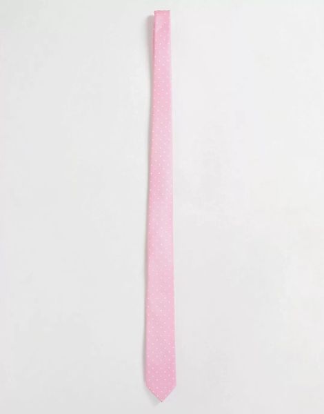 French Connection – Gepunktete Krawatte-Rosa günstig online kaufen